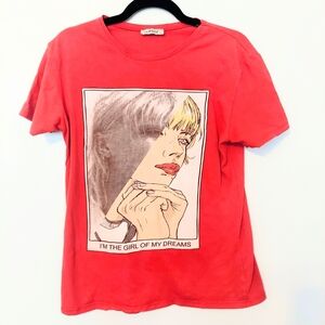 CSR iPeksi Collection Vibrant Red Graphic Tee Size Large